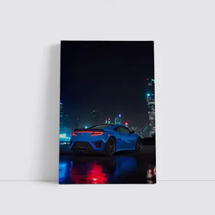 Acura NSX Blue Supercar Night City