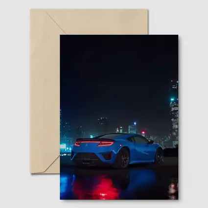 Acura NSX Blue Supercar Night City