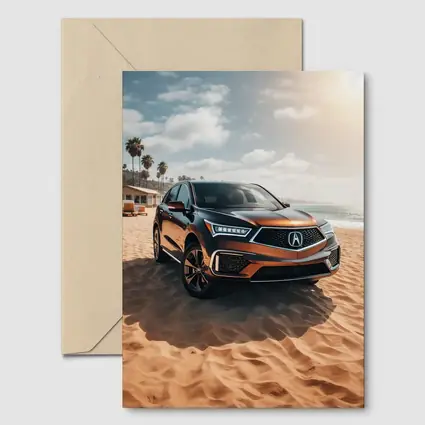 Acura RDX Parked On Sandy Beach