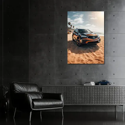 Acura RDX Parked On Sandy Beach