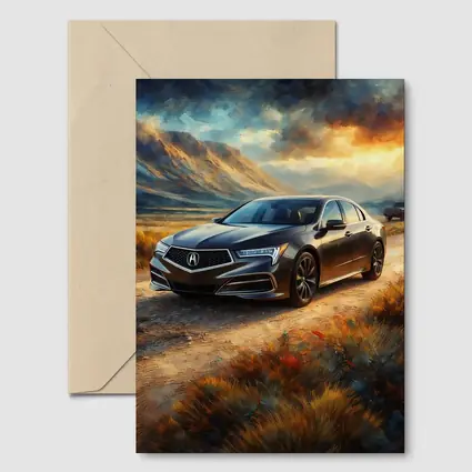 Acura RL Impressionism Style Desert Landscape
