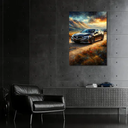 Acura RL Impressionism Style Desert Landscape