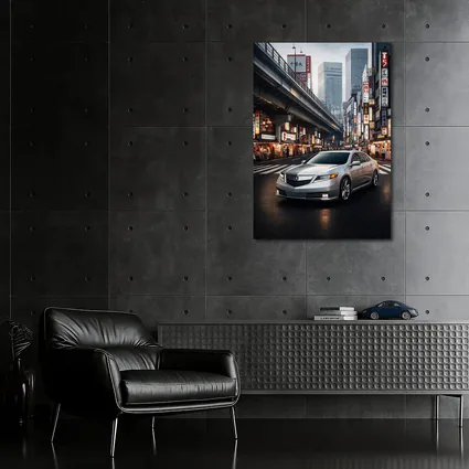 Acura TL Silver Sedan Tokyo City Streets