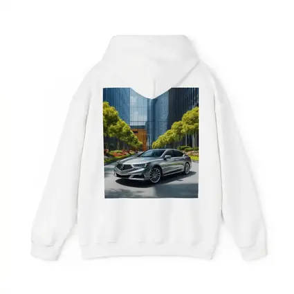 Acura RLX Silver Sedan Urban Glass Buildings