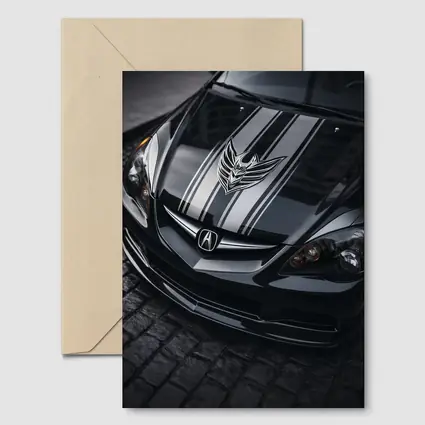 Acura RSX Black Hood Cobblestone Street