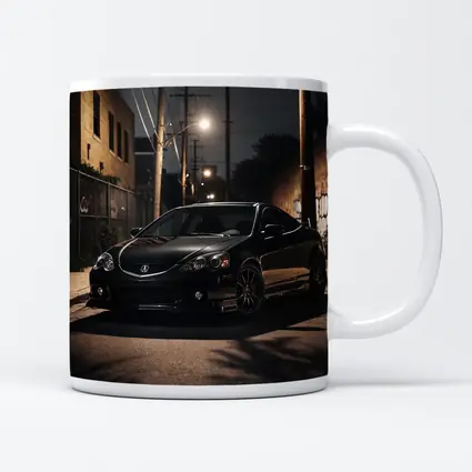 Acura RSX Black Night Urban Alley Shot