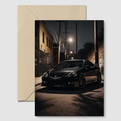 Acura RSX Black Night Urban Alley Shot