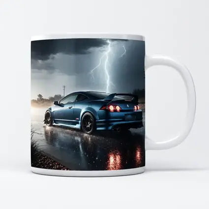 Acura RSX Blue Coupe Thunderstorm Rain