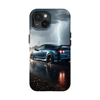 Acura RSX Blue Coupe Thunderstorm Rain
