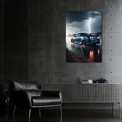 Acura RSX Blue Coupe Thunderstorm Rain