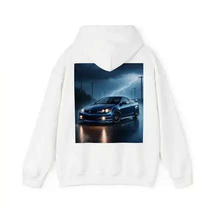 Acura RSX Blue Sports Car Stormy Night