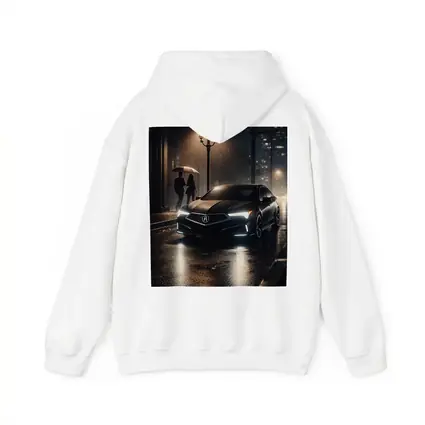 Acura TL Black Sedan Rainy Night Street