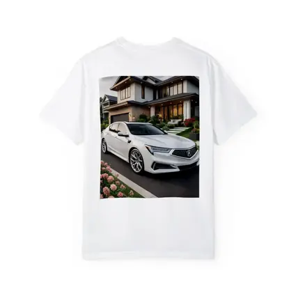 Acura TL White Sedan Modern House Driveway