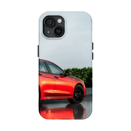 Acura TLX Red Sedan Overcast Sky Background