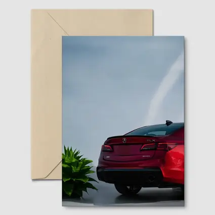 Acura TLX Red Sedan Studio Background