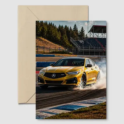 Acura TLX Type S Yellow Track Drift