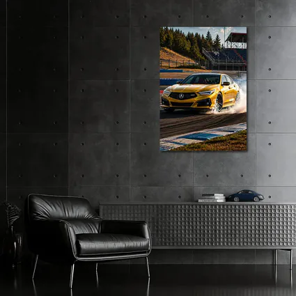 Acura TLX Type S Yellow Track Drift