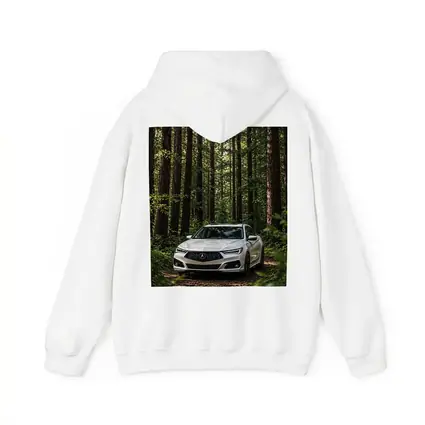 Acura TLX White Sedan Forest Setting