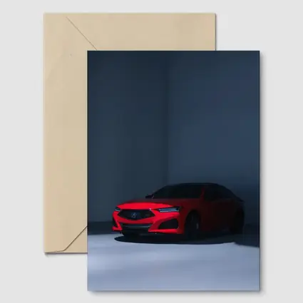 Acura TLX Red Sedan Dark Studio
