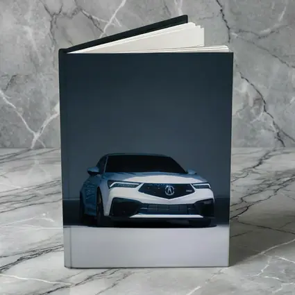 Acura TLX White Car Studio Dark Background