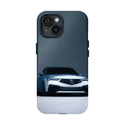 Acura TLX White Car Studio Dark Background