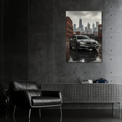 Acura TLX Sedan Rainy City Street