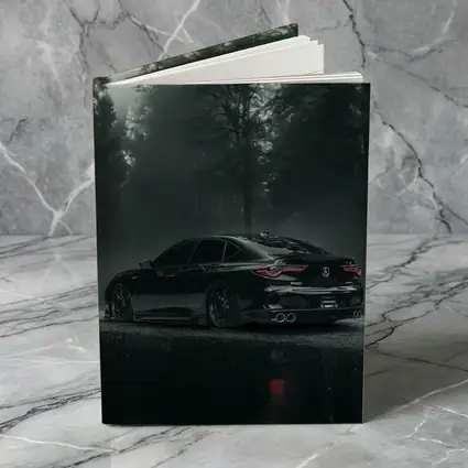 Acura TLX Black Sedan Foggy Forest Night