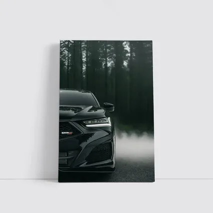 Acura TLX Black Front Misty Forest Road