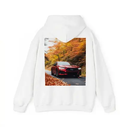 Acura TLX Red Sedan Autumn Forest Road