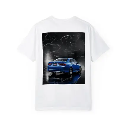 Acura TSX Blue Car Black Marble Background