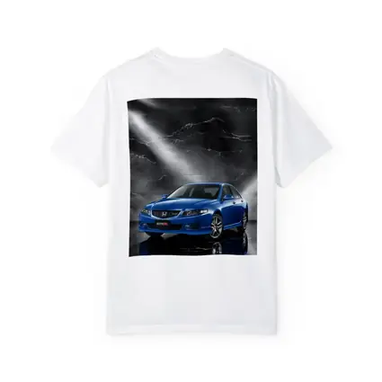 Acura TSX Blue Car Black Marble Background