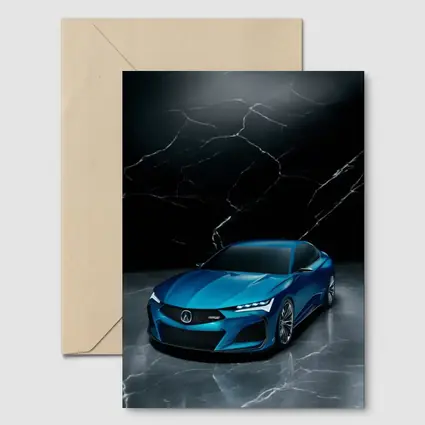 Acura Type S Concept Blue Marble Background