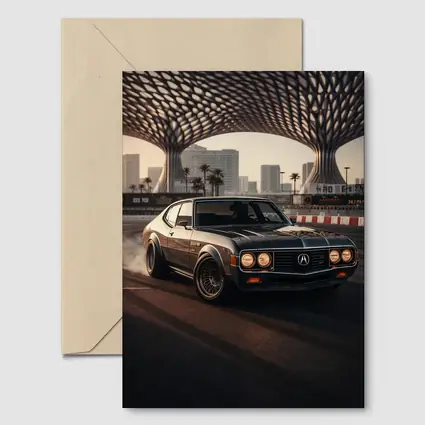 Acura Classic Coupe Drifting City Backdrop