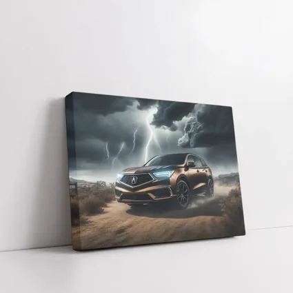Acura MDX Storm Lightning Desert Dirt Road