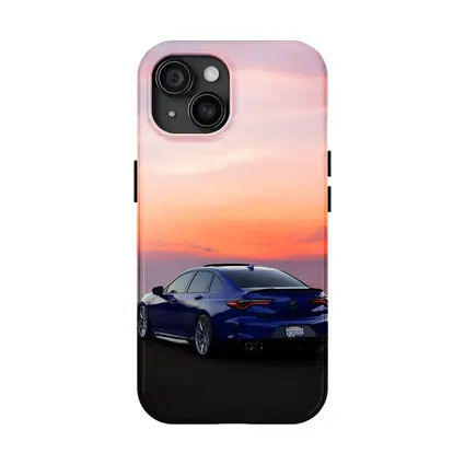 Acura TLX Blue Sedan Sunset Sky