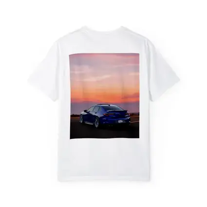 Acura TLX Blue Sedan Sunset Sky