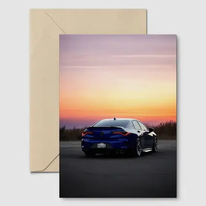 Acura TLX Blue Rear Sunset Sky