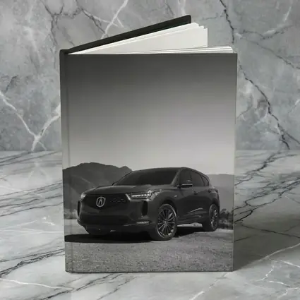 Acura MDX Black White Mountain Desert Scene