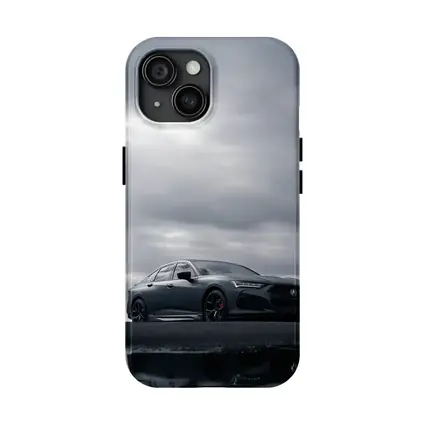 Acura TLX Matte Gray Cloudy Sky Reflection