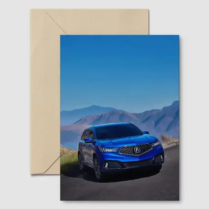 Acura MDX Blue SUV Mountain Road
