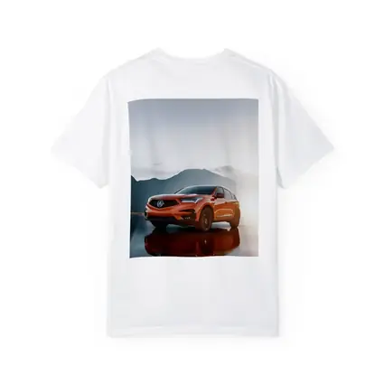 Acura RDX Orange SUV Mountain Lake Reflection
