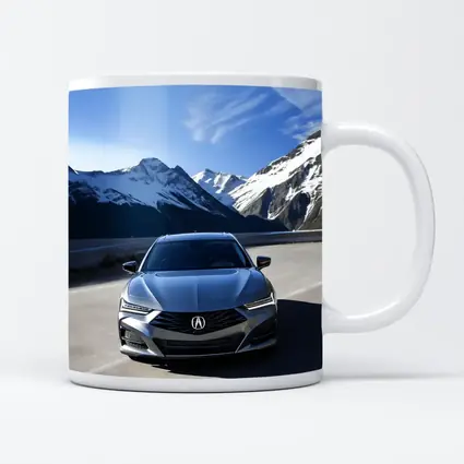 Acura TLX Front View Snowy Mountain Road