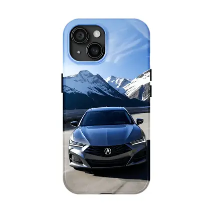 Acura TLX Front View Snowy Mountain Road
