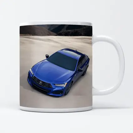 Acura TLX Blue Sedan Desert Mountain Background