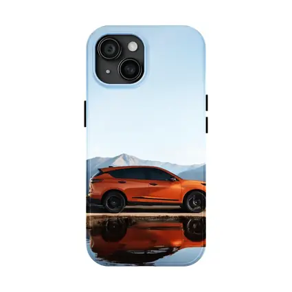 Acura MDX Orange SUV Mountain Reflection