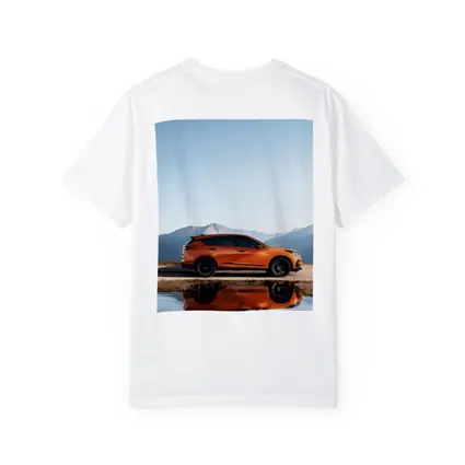 Acura MDX Orange SUV Mountain Reflection