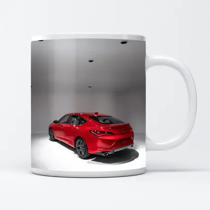 Acura TLX Red Sedan Studio White Background