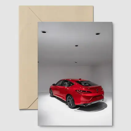 Acura TLX Red Sedan Studio White Background