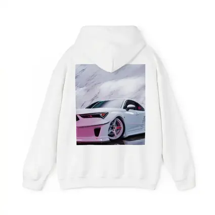 White Acura Wide Body Car Marble Background