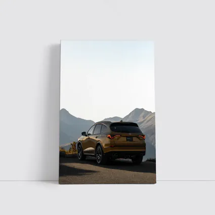 Acura MDX Gold SUV Mountain Backdrop